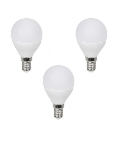 EXPERT LINE Lot de 3 ampoules LED E14 G45 3 W équivalent a 60 W blanc chaud