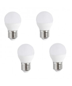 EXPERT LINE Lot de 4 ampoules LED E27 G45 5 W équivalent a 37 W blanc chaud