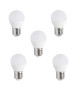 EXPERT LINE Lot de 5 ampoules LED E27 G45 5 W équivalent a 37 W blanc chaud