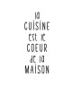 Stickers adhésif mural La cuisine est le coeur de la cuisine  Feuille de vinyle calandré  Multicolore  50x124cm