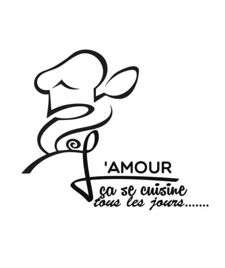 Stickers adhésif mural  L\'amour  35x30cm