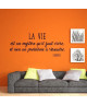 Stickers adhésif mural La vie est un mystere  Feuille de vinyle calandré  Multicolore  120x50cm