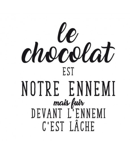 Stickers adhésif mural Le chocolat  35x41 cm