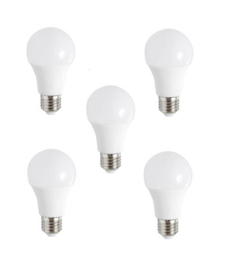 EXPERT LINE Lot de 5 ampoules LED E27 10 W équivalent a 60 W blanc chaud