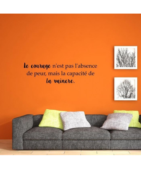 Stickers adhésif mural Le courage  Feuille de vinyle calandré  Multicolore  158x45cm