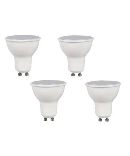 EXPERT LINE Lot de 4 ampoules LED Spot GU10 3 W équivalent a 24 W blanc chaud