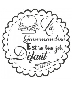 Stickers adhésif mural  La gourmandise  40x40cm