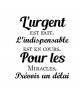 Stickers adhésif mural L\'urgent est fait  Multicolore  55x63cm