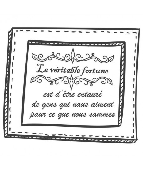 Stickers adhésif mural La véritable fortune  Multicolore  66x55cm