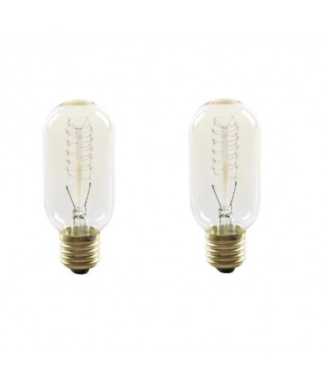 EXPERT LINE Lot de 2 ampoules a incandescence décorative E27 40 W compatibles variateur