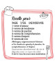 Stickers adhésif mural Recette d\'une vie heureuse  Multicolore  70x72cm