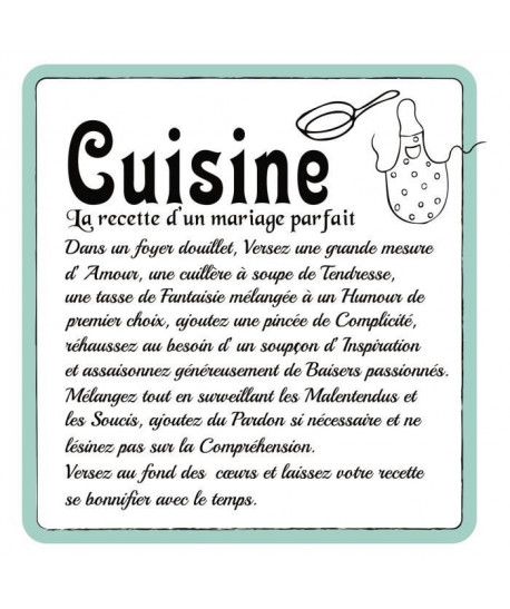 Stickers adhésif mural Cuisine  Feuille de vinyle calandré  Multicolore  60x62cm