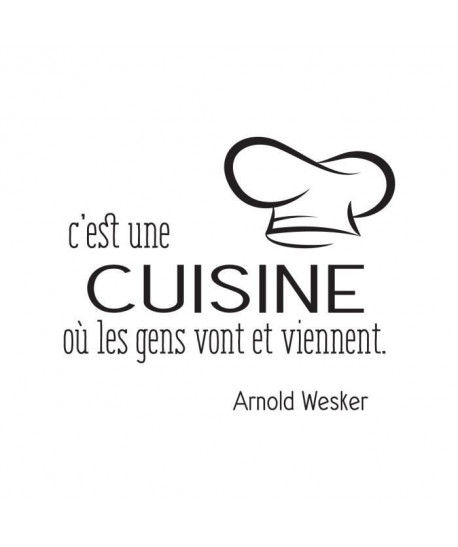 Stickers adhésif mural C\'est une cuisine  Multicolore  66x55cm