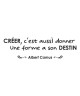 Stickers adhésif mural Créer c\'est aussi  Feuille de vinyle calandré  Multicolore  120x35cm