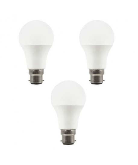 EXPERT LINE Lot de 3 ampoules LED B22 10 W équivalent a 60 W blanc chaud