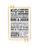 Stickers adhésif mural Kid rules  60x98cm