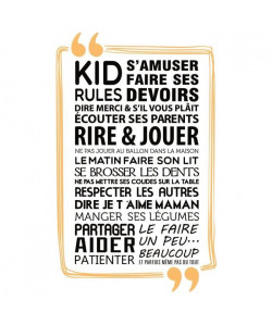 Stickers adhésif mural Kid rules  60x98cm