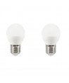 EXPERT LINE Lot de 2 ampoules LED E27 G45 3 W équivalent a 25 W blanc chaud