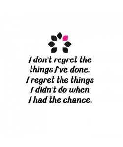 Stickers adhésif mural I don\'t regret  25x27cm