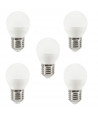 EXPERT LINE Lot de 5 ampoules LED E27 G45 3 W équivalent a 25 W blanc chaud