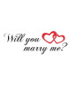 Stickers adhésif mural Will you marry me  80x30cm