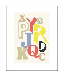 Affiche papier  Anthony Peters (Broken Alphabet)    40x50 cm