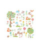 ROOMMATES Stickers WOODLAND CREATURES PEEL repositionnables 4 feuilles de 10,1cm x 44,1cm