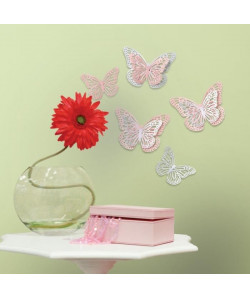 ROOMMATES Stickers PAPILLON repositionnables 4 feuilles de 10,1cm x 44,1cm