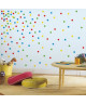 ROOMMATES Lot de 180 stickers CONFETTIS MULTICOLORES repositionnables 4 feuilles de 10,1cm x 44,1cm