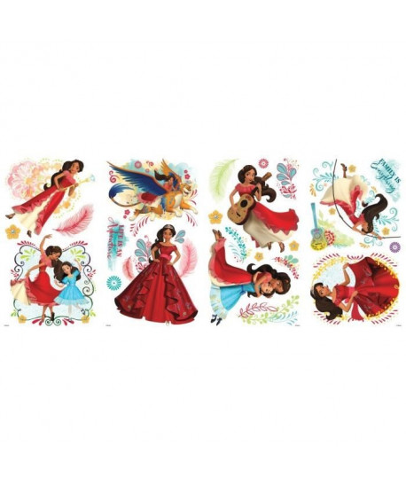 ROOMMATES Stickers DISNEY PRINCESS  PRINCESS ELENA repositionnables 4 feuilles de 10,1cm x 44,1cm