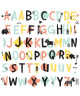 ROOMMATES Stickers TRIBAL ALPHABET PEEL repositionnables 4 feuilles de 10,1cm x 44,1cm