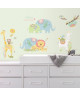 ROOMMATES Stickers TRIBAL BABY ANIMALS PEEL repositionnables 4 feuilles de 10,1cm x 44,1cm