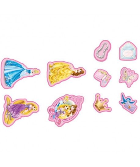 PRINCESSE Lot de 10 Stickers Mousse 8x5,5 cm  10x15 cm