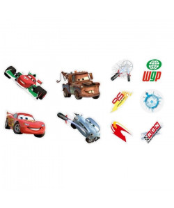 CARS Lot de 10 Stickers Mousse 8x5,5 cm  10x15 cm