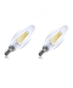 INTEGRAL LED Lot de 2 ampoules flamme E14 filament 4 W équivalent a 36 W 2700 K 420 lm