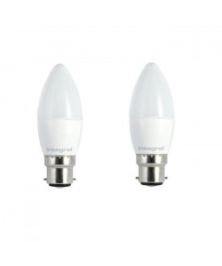 INTEGRAL LED Lot de 2 ampoules flamme B22 6,5 W équivalent a 40 W 5000 K 490 lm dimmable