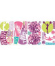 ROOMMATES Lot de 31 stickers POM POM GIRL repositionnables 4 feuilles de 10,1cm x 44,1cm