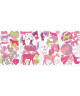 ROOMMATES Lot de 44 stickers CHEVAUX PEACE AND LOVE repositionnables 4 feuilles de 10,1cm x 44,1cm