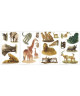 ROOMMATES Lot de 19 stickers ANIMAUX AFRICAINS SAFARI repositionnables 4 feuilles de 10,1cm x 44,1cm