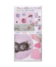 ROOMMATES Lot de 37 stickers CHATONS repositionnables 4 feuilles de 10,1cm x 44,1cm