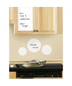 ROOMMATES Lot de stickers TABLEAU BLANC PERSONNALISABLE repositionnables  61cm x 87cm