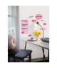 ROOMMATES Lot de 14 stickers KISS & LOVE repositionnables 4 feuilles de 10,1cm x 44,1cm