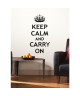 ROOMMATES Lot de 12 stickers KEEP CALM AND CARRY ON repositionnables 4 feuilles de 10,1cm x 44,1cm