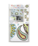 ROOMMATES Lot de 31 stickers MOTIFS CACHEMIRE repositionnables 4 feuilles de 10,1cm x 44,1cm