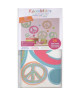 ROOMMATES Stickers BRILLANT PEACE repositionnables 4 feuilles de 10,1cm x 44,1cm