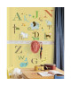 ROOMMATES Stickers ANIMAL ALPHABET PEEL repositionnables 4 feuilles de 10,1cm x 44,1cm