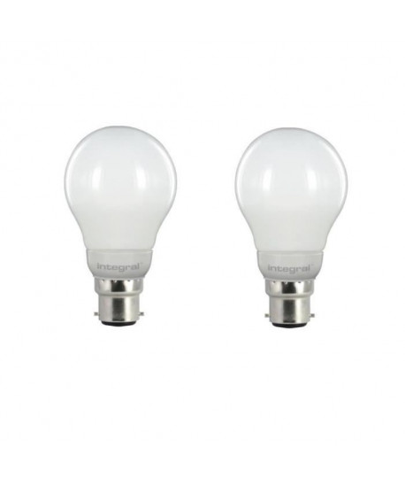 INTEGRAL LED Lot de 2 ampoules classic globe B22 5,5 W équivalent a 40 W 2700 K 470 lm