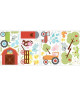 ROOMMATES Lot de 42 stickers ANIMAUX DE LA FERME repositionnables 4 feuilles de 10,1cm x 44,1cm