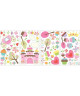 ROOMMATES Stickers muraux CUPCAKES 4 feuilles de 10,1cm x 44,1cm