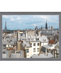 PLAGE  Sticker Fenetre trompe l\'oeil adhésive   Toits de Paris60x75cm